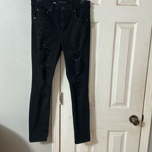 Aeropostale black ripped jeggings